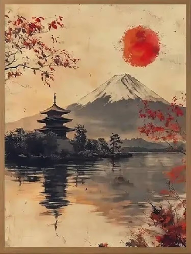Japanese Lifestyle Movie - Peinture à l'huile par numéros, style